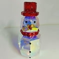 thumbnail image 4 of Kripyery LED Prismatic Iridescent Snowman Ornaments USB Powered 3D Light Up Snowman Colorful Christmas Night Light for Home Party, 4 of 7