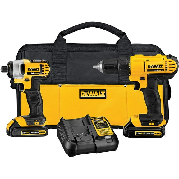 Taladro y destornillador de impacto inalámbricos DEWALT 20V MAX DeWalt DCK240C2