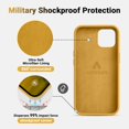 thumbnail image 5 of Shockproof Designed for iPhone 12 Pro Max Case, Liquid Silicone Phone Case with [Soft Anti-Scratch Microfiber Lining] Drop Protection 6.7 inch Slim Thin Cover, Honey Yellow, 5 of 16
