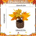 thumbnail image 3 of Fall Center Piece For Table,Artificial Fall Maple Potted Plant, Realistic Autumn Maple Leaf Bonsai With Woven Basket Pot,Thanksgiving Centerpieces For Tables,Farmhouse Shelf Mantel Home Decoration, 3 of 5