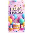 thumbnail image 2 of Colorful Happy Birthday Banner with Balloons Cupcakes and Cakes Decors Background Backdrop for Birthday Party Photography Props Celebrations Decorations, 2 of 4