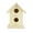 🔥 Khaki_Hot#92, variant on Wooden Bird House Nesting Box | Rustic Hanging Birdhouse with Metal Eyelet | Natural Wood Construction | Decorative Outdoor Garden Accessory | Approx. 11x7.5cm Single Pack