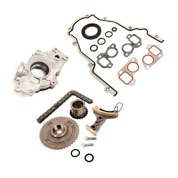Oil Pump Timing Chain Kit & Timing Cover Gasket for Chevy GMC Buick  Cadillac H3 4.8L 5.3L 6.0L 6.2L 2007-2013