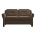 thumbnail image 4 of Bowery Hill Cushion Back Transitional Polyester Microfiber Loveseat in Brown, 4 of 10