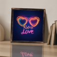 thumbnail image 3 of Neon Heart Shades Wooden Sign Wall Plaque - Vintage Art Decoration, Wall Decoration - Ideal Gift For Home Decoration, Living Room, Bathroom, Bedroom, Garden, Dining, Bar, Cafe, Festival Party Decor, 3 of 7