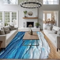 thumbnail image 3 of Coastal Ocean Large Area Rugs 5x8 ft Beach Dark Blue Waves Gradient Oil Painting Washable Rug Non Slip Indoor Carpet Absorbent Floor Mat for Living Room Bedroom Dining Room, 3 of 9