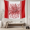 thumbnail image 5 of Eucalyptus Red Tapestry for Bedroom Wall Hanging Tapestry, Stripe Bottle Flower Cactus Retro Plant Ceiling Backdrop Tapestries Poster Blanket Wall Decor for Teens Room Living Room Dorm 39" x 59", 5 of 8
