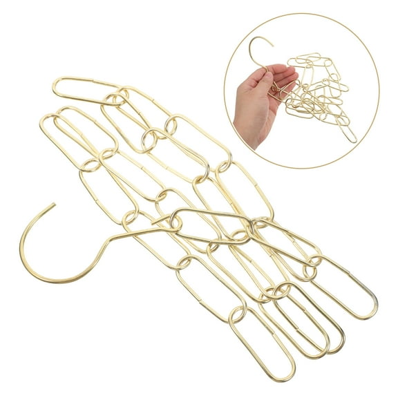 BESTONZON Practical Golden Iron Chain with Hooks for Garment Display Decoration