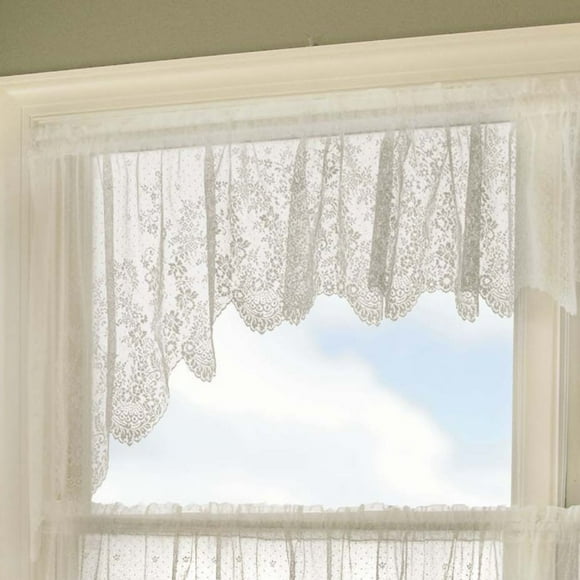 Heritage Lace Floret Paire de Guirlandes Tombantes de 68 Pouces de Large par 32 Pouces de Chute, Blanc