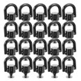 thumbnail image 1 of PAMINGONO 20Pcs 360 Degree Rotatable Black Alloy D Rings for Purse Bag Making Repair Hardware, 1 of 6