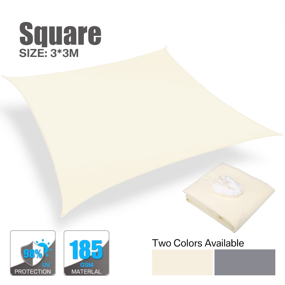 Sun Shade Sail Rectangle 6.5/10/12/13/16FT Waterproof Outdoor Garden Patio Party Sunscreen Awning Canopy 98% UV Block With Free Rope