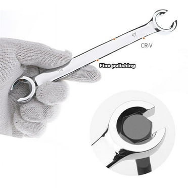 5 Pcs Car Truck Steel 6-Point Metric Flare Nut Spanner Wrench Tool Kit 9-18mm