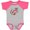 Heather and Hot Pink, variant on Inktastic Cute Smiling Valentine's Day Otter with Heart Boys or Girls Baby Bodysuit