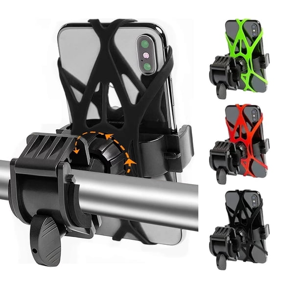 Bicycle Phone Holder for Handlebars. Suitable for any phone model. Can be used for bikes, motorcycles, and scooters