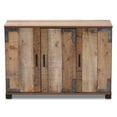 thumbnail image 4 of Baxton Studio Cyrille Modern Farmhouse Rustic 3-Door Shoe Cabinet, 4 of 10