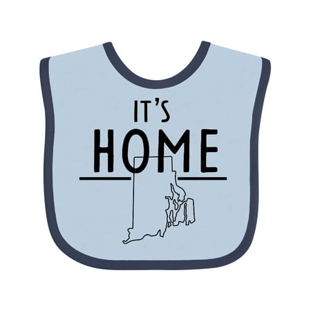 

Inktastic It s Home- State of Rhode Island Outline Gift Baby Boy or Baby Girl Bib