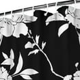thumbnail image 3 of Waterproof Blakc Peony Flowers with Leaves Shower Curtain 72x72 Inch Boho Style Polyester Unique Shower Curtain for Bathroom Hotel Home Decor with 12 Plastic Hooks, 3 of 5