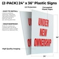 thumbnail image 2 of Under New Ownership (2-PACK) 24" x 36" Plastic Signs | Sign Insert 4mm Corrugated Plastic Signs Storefront Window Poster, 2 of 2