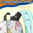 thumbnail image 5 of Rainbow Cat and Flower White Pattern 17" School Backpacks for Teens,Waterproof Oxford Fabric,S-Shape Padded Straps for School,Travel,Hiking,Camping, 5 of 6