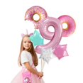 thumbnail image 2 of Globos decorativos de cumpleaños Dokuna Donut para 9 cumpleaños, 6 unidades, 2 of 5