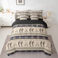 thumbnail image 2 of Homewish Bass Big Fish 7-Piece Twin Bedding Sets,Hunting And Fishing Bedding Comforter Set,Rustic Farmhouse Cabin Sheet Sets For Boys Kids,Super Cozy Room Decor Reversible, 2 of 8