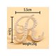 thumbnail image 2 of 1pc Letter R Shaped Pearl & Rhinestone Decor Brooch Pin, Fashionable Clothing Accessory, 2 of 4