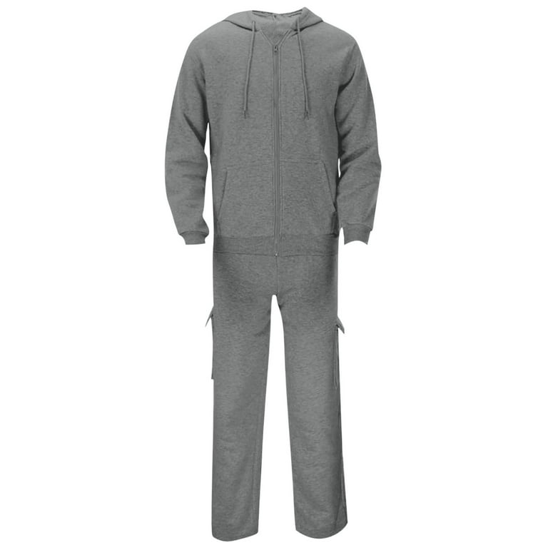 haneshirts Men's Dark Gray Size S Tracksuit Set - 100% Polyester