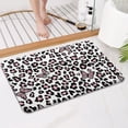 thumbnail image 4 of Pink Leopard Butterfly Pattern Bathroom Rugs Mat,Non Slip Microfiber Bathroom Rug,Rubber Backing,Soft Bathroom Mats for Bathroom Floor,Tub and Shower,17x27in(43x68cm), 4 of 5