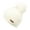 White, variant on Women's Rib Knit Winter Pom Pom Beanie Hat Cuff Skull Cap