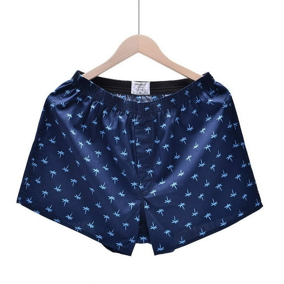 Maoxin Boxers For Men Printed Comfortable Breathable Short Boxer Briefs Dark Blue S