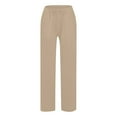 thumbnail image 6 of Tnhcen Women's Summer Straight Leg Drawstring Pants - Pre-Washed Wrinkle-Resistant Relaxed Fit with Pockets S-2XL Easy Care Casual Trousers for Office & Travel, 6 of 9