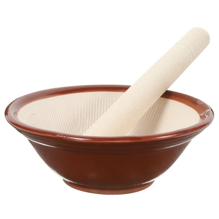 

NUOLUX 1pc Traiditional Grinding Bowl Kitchen Grinding Canister Mortar Bowl for Kitchen