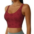 thumbnail image 2 of KLL Christmas Red Snowflakes for Workout Tank Tops for Women,U Back Fitness Top Built in Shelf Bras Padded Fit for Yoga Gym-Large, 2 of 8