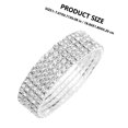 thumbnail image 2 of OHOIOLLA 4Ud Elastica De Rhinestone Plateada Para Y Ocasiones Formales, 2 of 6