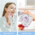 thumbnail image 7 of Peony Floral Washcloth 12x12in Set, 6 Pack Absorbent Cotton Towel Square Kitchen Dishes Towels, Soft Cleaning Face Hand Towel Fast Drying, 7 of 7