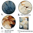thumbnail image 3 of Designart "Elegance And Fragrance Of White And Blue Mums II" Mums Floater Framed Wall Decor, 3 of 5