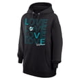 thumbnail image 2 of Women's G-III 4Her by Carl Banks  Black Miami Dolphins Love Graphic Pullover Hoodie, 2 of 5