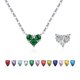 thumbnail image 1 of Heshpaws 925 collar en forma de corazón de plata esterlina, collar colgante de plata esterlina de Zirconia 5a de doble cara, regalo de Navidad para el aniversario de la mujer, con caja de regalo, 1 of 1