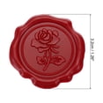 thumbnail image 2 of Unique Bargains Wax Seal Stickers, 50 Pcs Embossed Self Adhesive Rose Sticker, Red, 2 of 5
