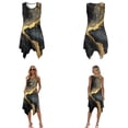 thumbnail image 3 of Xixirimido Grey Marble Print Matching Couple Outfits Men’s Button-down Hawaiian Shirt Women Sleeveless Midi Dress with Pocket Couples Matched Summer Outfits for Beach Vacation, M, 3 of 7