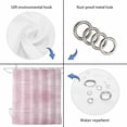 thumbnail image 5 of Dusty Rose Bathroom Shower Curtains with 12 Hooks Waterproof Shower Curtain for Stalls and Bathtubs Vintage Solid Color Modern Minimalist Distressed Decorative Bathroom Privacy Curtain 36x78 Inches, 5 of 9