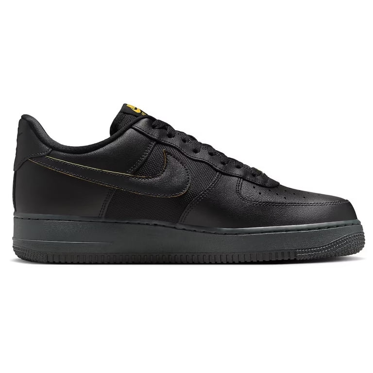 a*様 Nike AirForce1 Low'07 Black Black 26 Men's Nike Air Force 1 '07 Black/University Gold (FZ4617 001) - 8