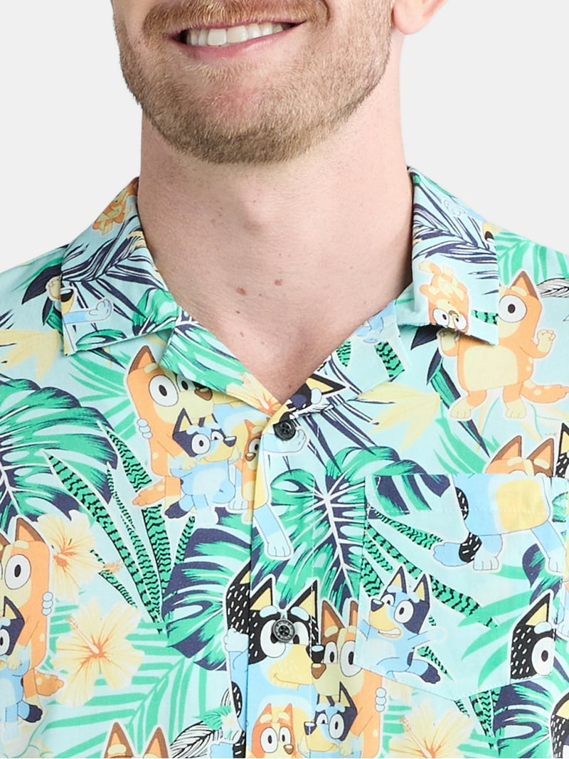 bluey dress shirt men Bluey Meet the Heelers  KUNUFLEX Short Sleeve Shirt