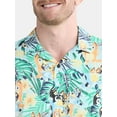 thumbnail image 4 of Bluey Men's Hawaiian Print Button-Up Shirt with Short Sleeves, Sizes XS-3XL, 4 of 5