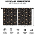 thumbnail image 2 of Blackout Kids Curtains,Black Gold Sun Moon Planet Star Pattern Childrens Insulated Curtains Set Of 2,Bedroom Essentials,Toddler Room Decor 52x63in(132x160cm), 2 of 5