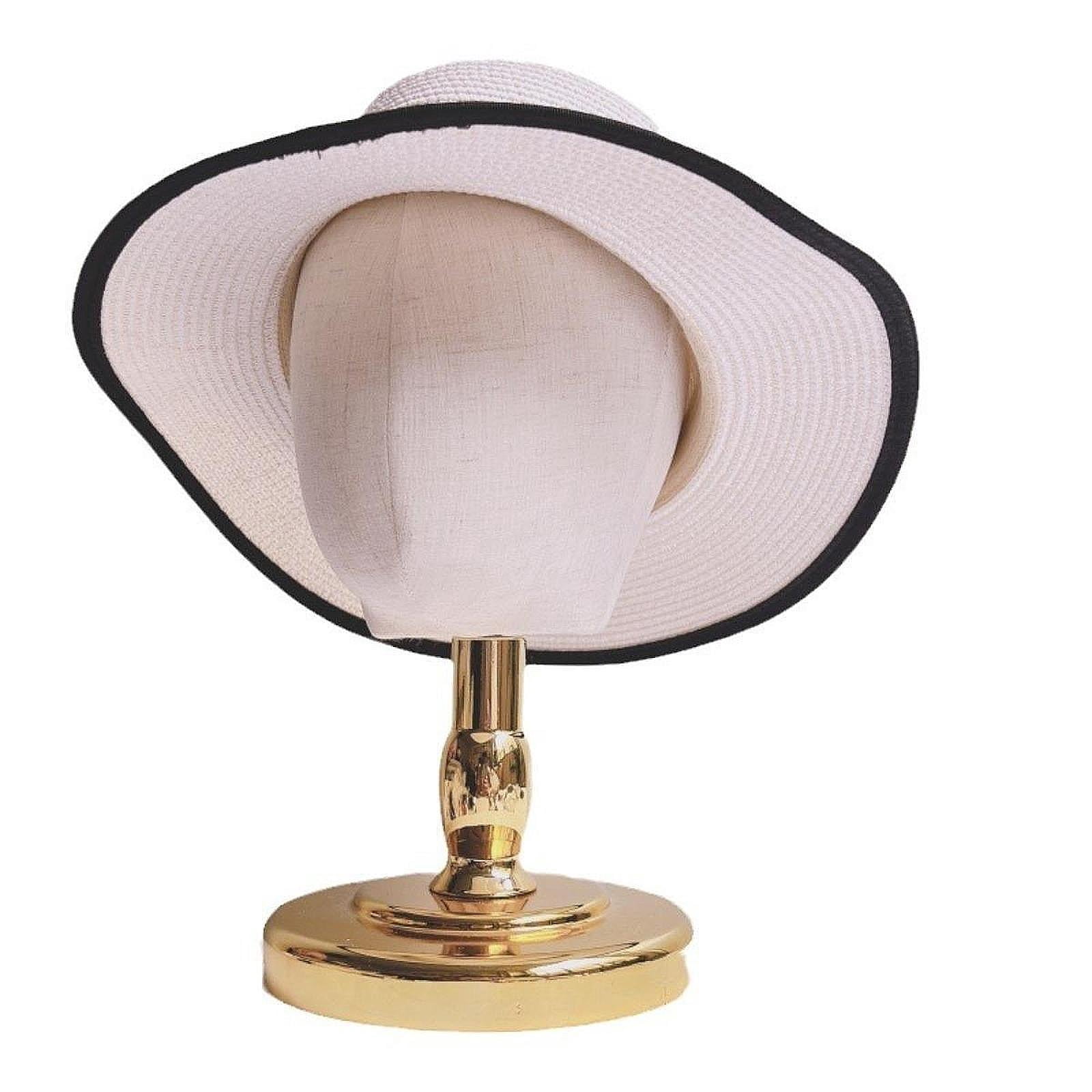 Gazechimp Head Fashion Stable Base Manikin Head for Earphones Headwear Display gold base