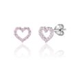 thumbnail image 1 of Sterling silver earrings - Pink hearts - Girl Nation, 1 of 4