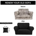 thumbnail image 5 of PiccoCasa Stretch Spandex Armchair Sofa Slipcover, Black Small, 5 of 6