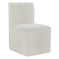thumbnail image 3 of Spruce & Spring Upholstered Dining Chairs with Hidden Casters Set of 2, Cream(Grey-flecked), 3 of 12