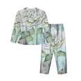 thumbnail image 2 of Uemuo Vintage Rose1 Pattern Womens Pajama Sets,PJ Set for Women,Pajamas for Women Logo,Long Sleeve Pajama Set for Women,Soft Long Sleeve Top With Pants-X-Large, 2 of 9